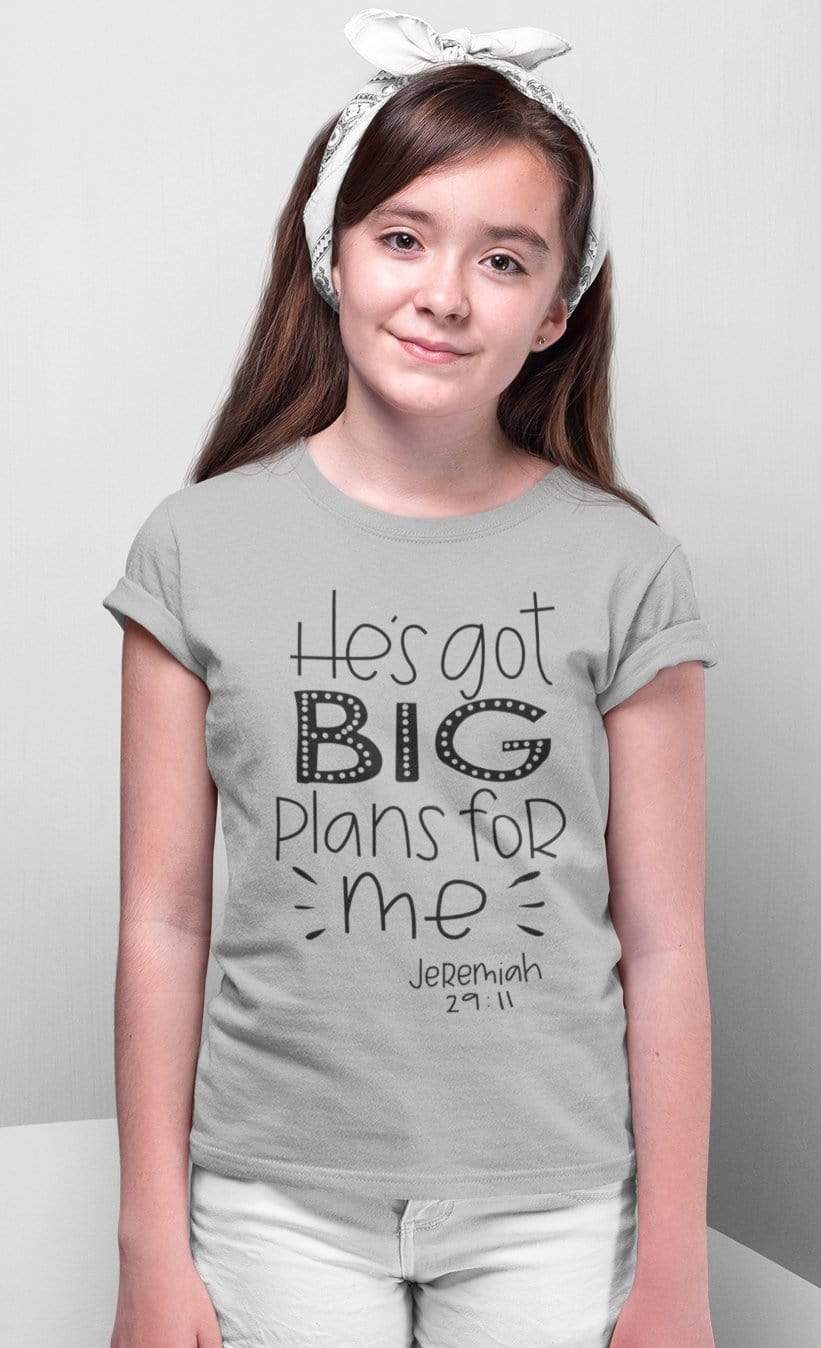 Living Words Girl Round Neck Tshirt 0-11M / Grey He's got big plans for me