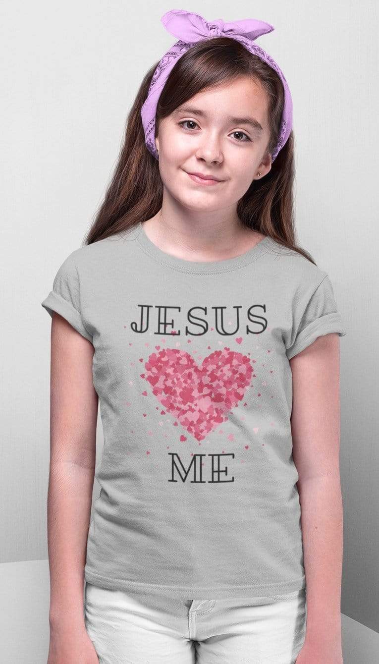Living Words Girl Round Neck Tshirt 0-11M / Grey Jesus Loves Me
