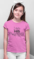 Living Words Girl Round Neck Tshirt 0-11M / Pink I'm His masterpiece