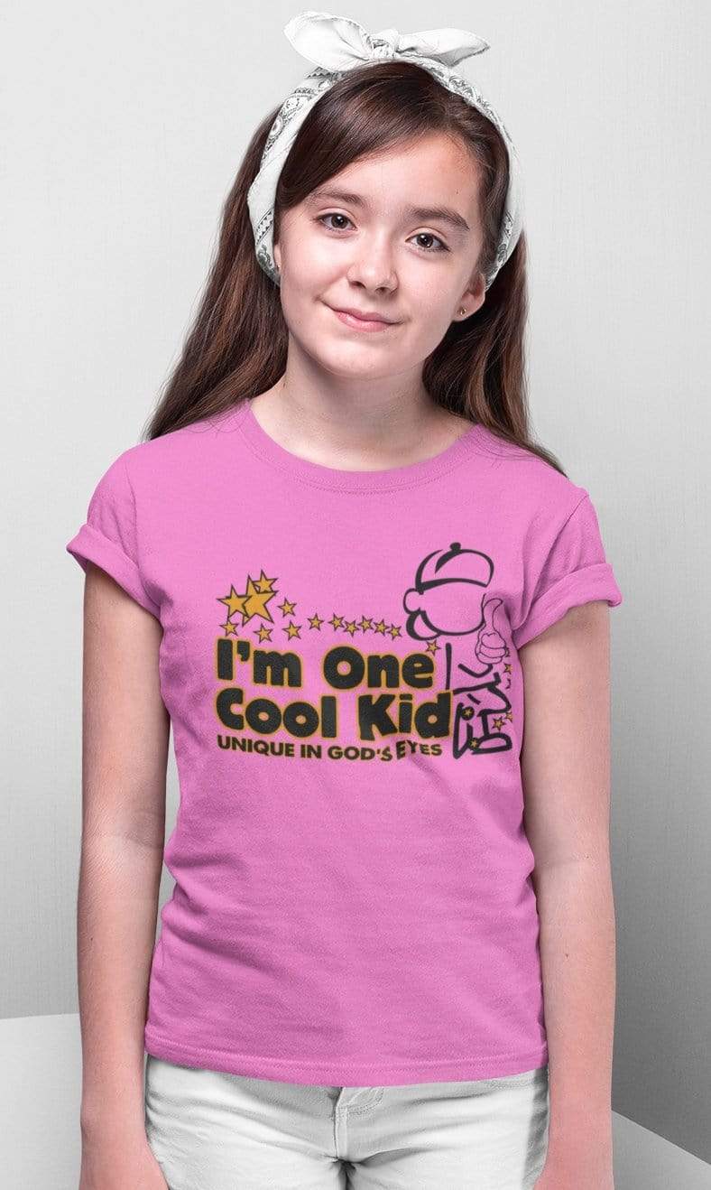 Living Words Girl Round Neck Tshirt 0-11M / Pink I'm one cool kid