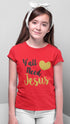 Living Words Girl Round Neck Tshirt 0-11M / Red Y'all need jesus