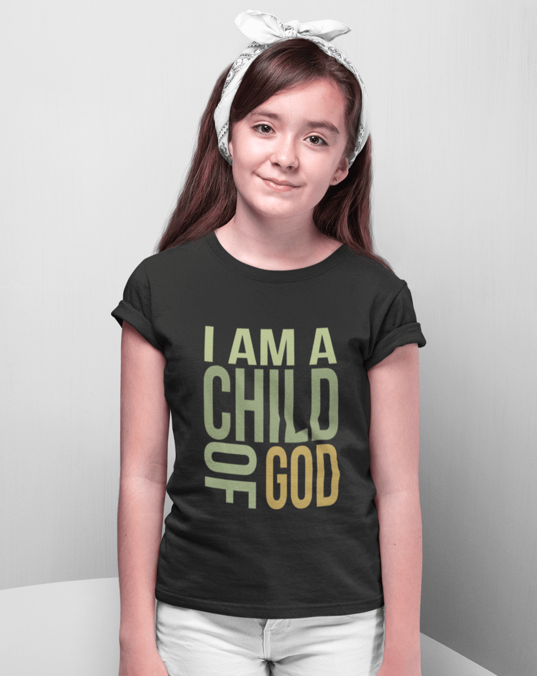 Living Words Girl Round Neck Tshirt 0-12M / Black CHILD OF GOD