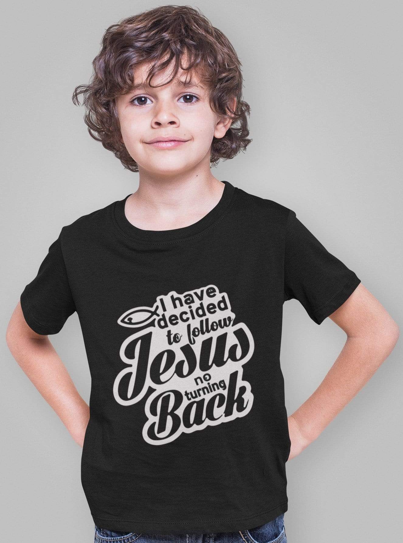 Living Words Kids Round Neck T Shirt Boy / 0-12 Mn / Black I have decided to follow Jesus