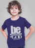 Living Words Kids Round Neck T Shirt Boy / 0-12 Mn / Navy Blue Be imitators