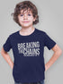 Living Words Kids Round Neck T Shirt Boy / 0-12 Mn / Navy Blue Breaking the chains
