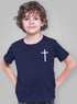 Living Words Kids Round Neck T Shirt Boy / 0-12 Mn / Navy Blue Cross