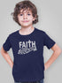 Living Words Kids Round Neck T Shirt Boy / 0-12 Mn / Navy Blue Faith takes courage