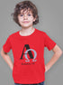 Living Words Kids Round Neck T Shirt Boy / 0-12 Mn / Red Alpha and Omega