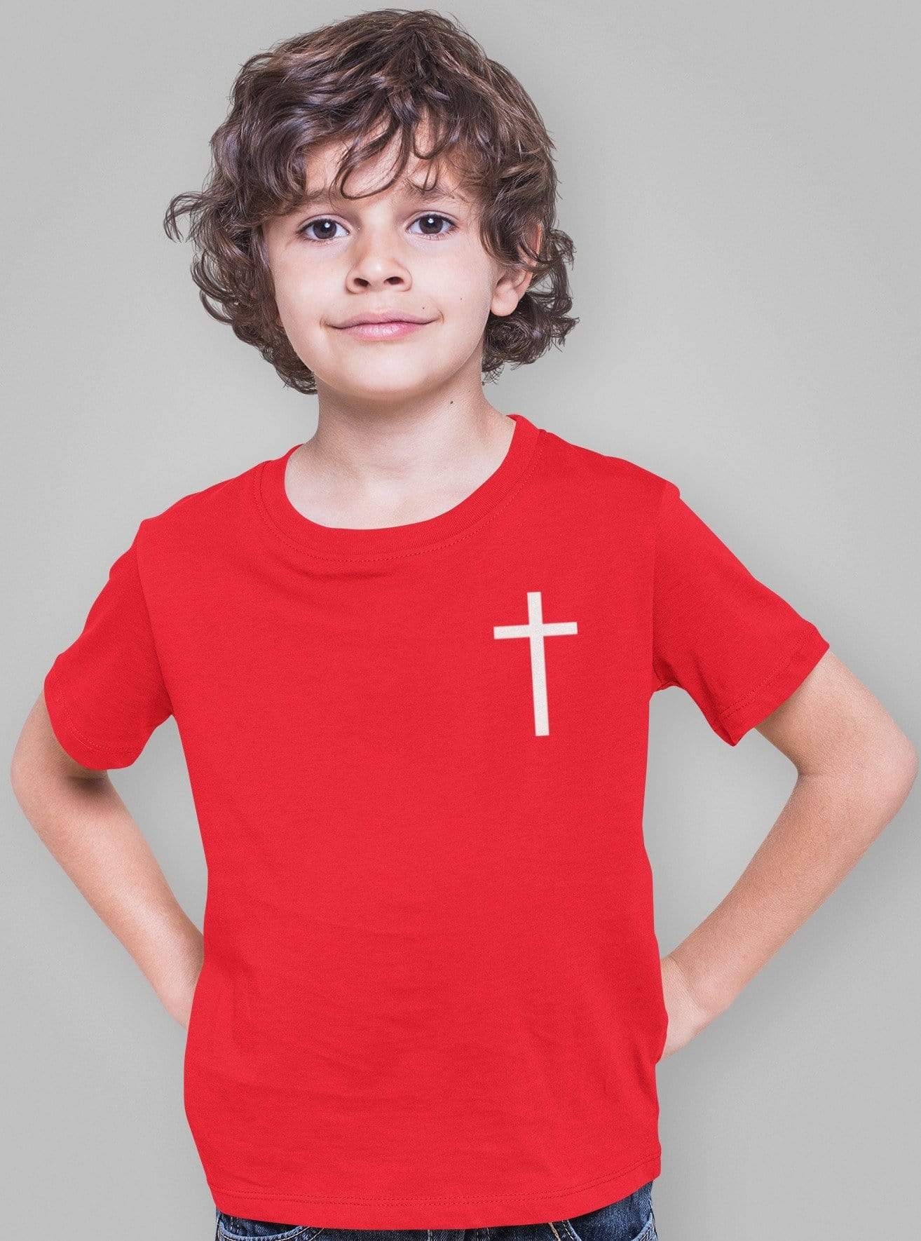 Living Words Kids Round Neck T Shirt Boy / 0-12 Mn / Red Cross