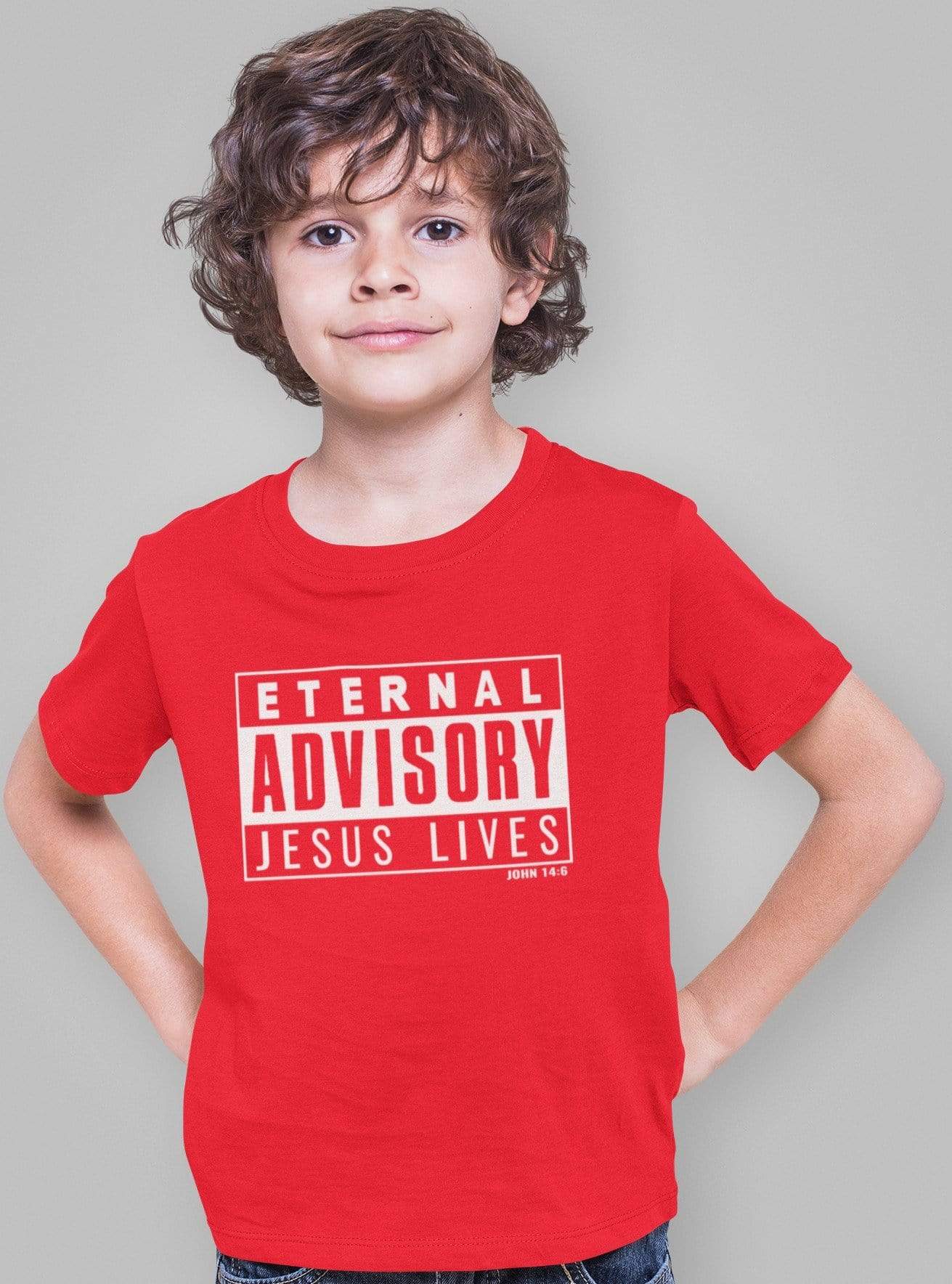 Living Words Kids Round Neck T Shirt Boy / 0-12 Mn / Red Jesus Lives