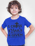 Living Words Kids Round Neck T Shirt Boy / 0-12 Mn / Royal Blue 1cross,3nails,4given