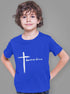 Living Words Kids Round Neck T Shirt Boy / 0-12 Mn / Royal Blue Amazing Grace - Cross