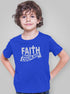 Living Words Kids Round Neck T Shirt Boy / 0-12 Mn / Royal Blue Faith takes courage