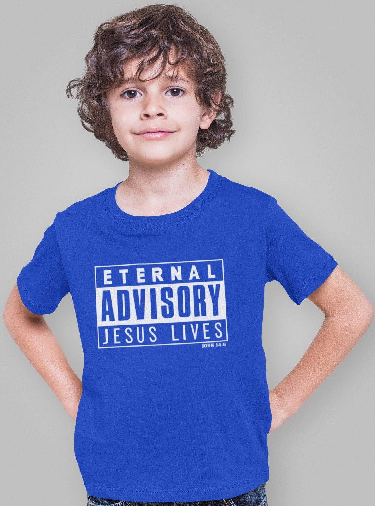 Living Words Kids Round Neck T Shirt Boy / 0-12 Mn / Royal Blue Jesus Lives