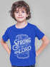 Living Words Kids Round Neck T Shirt Boy / 0-12 Mn / Royal Blue Strong In The Lord