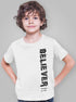 Living Words Kids Round Neck T Shirt Boy / 0-12 Mn / White Believer