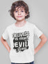 Living Words Kids Round Neck T Shirt Boy / 0-12 Mn / White Deliver us from evil