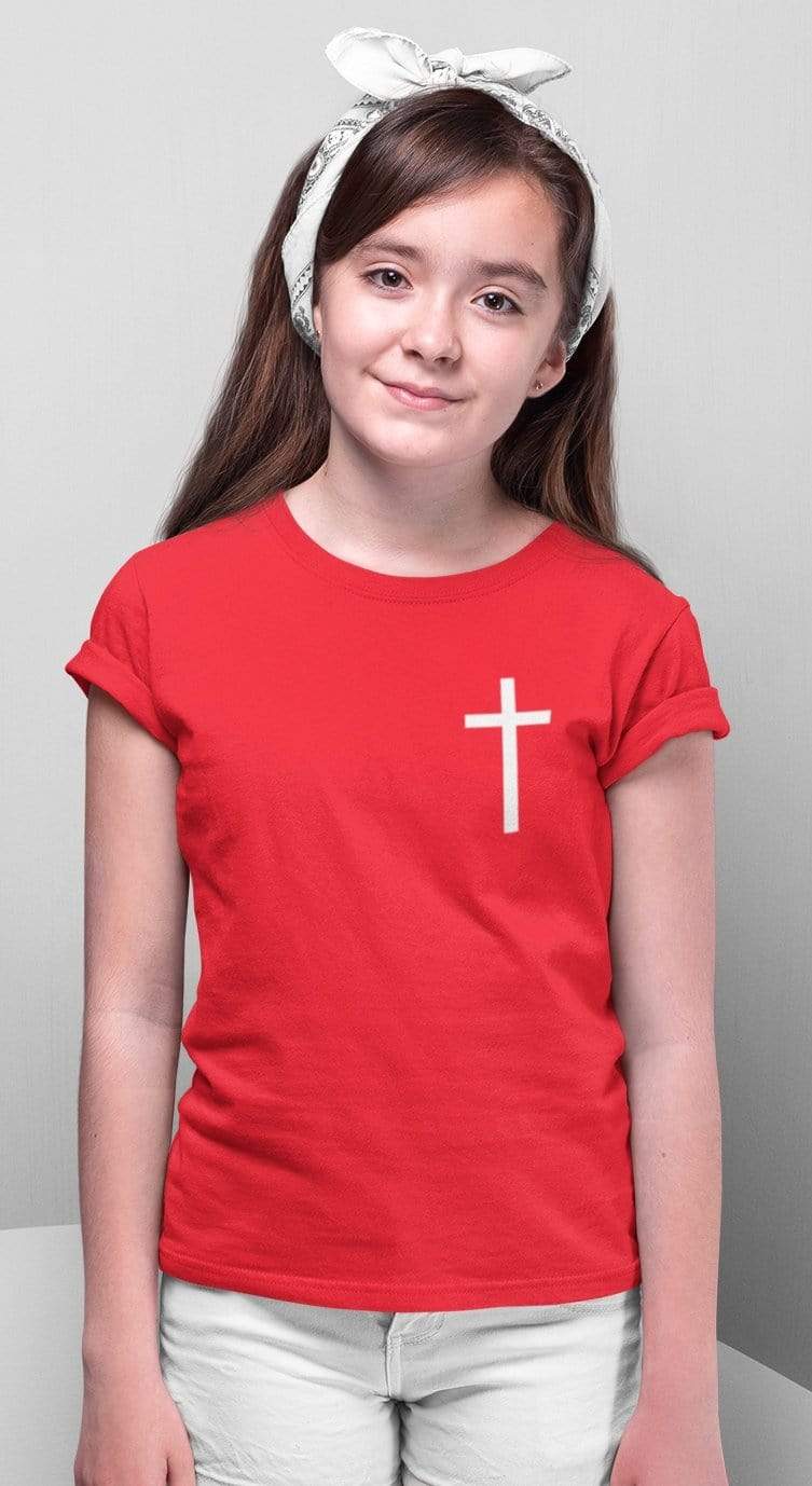 Living Words Kids Round Neck T Shirt Cross