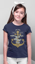 Living Words Kids Round Neck T Shirt Girl / 0-11 Mn / Navy Blue Kid's Jesus/Christian T Shirts - The Lord will make a way