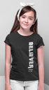 Living Words Kids Round Neck T Shirt Girl / 0-12 Mn / Black Believer
