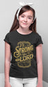 Living Words Kids Round Neck T Shirt Girl / 0-12 Mn / Black Strong In The Lord