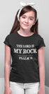 Living Words Kids Round Neck T Shirt Girl / 0-12 Mn / Black The Lord is my Rock - Psalm 18