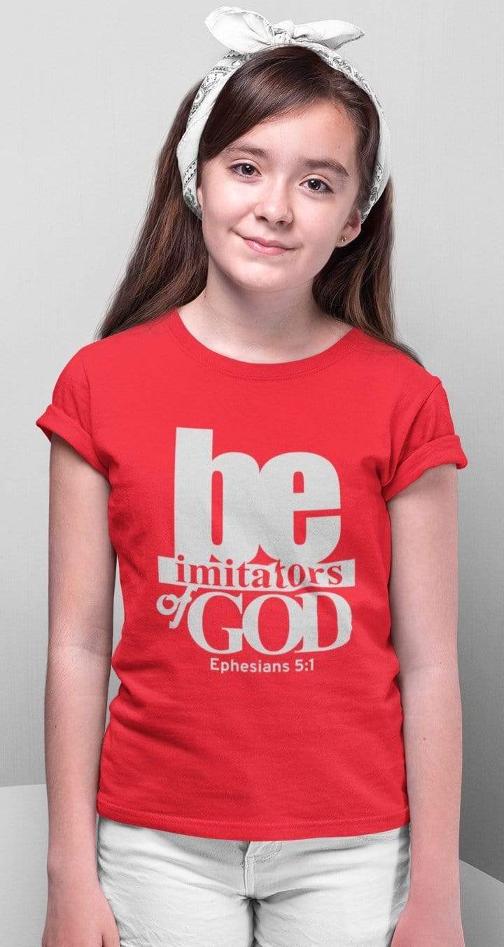 Living Words Kids Round Neck T Shirt Girl / 0-12 Mn / Red Be imitators