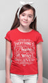 Living Words Kids Round Neck T Shirt Girl / 0-12 Mn / Red Everything possible