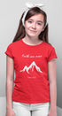 Living Words Kids Round Neck T Shirt Girl / 0-12 Mn / Red Faith can move