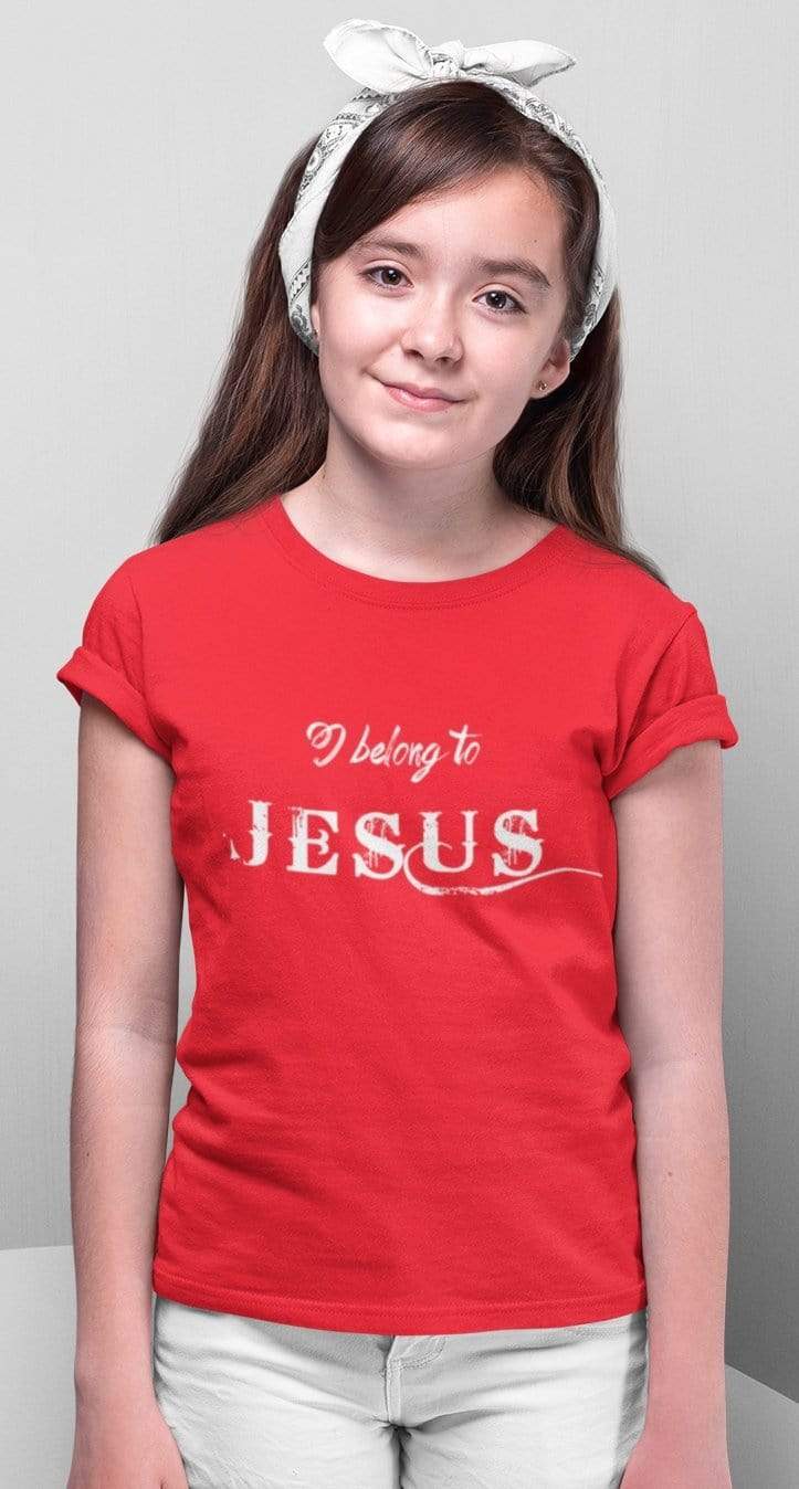 Living Words Kids Round Neck T Shirt Girl / 0-12 Mn / Red I belong to Jesus