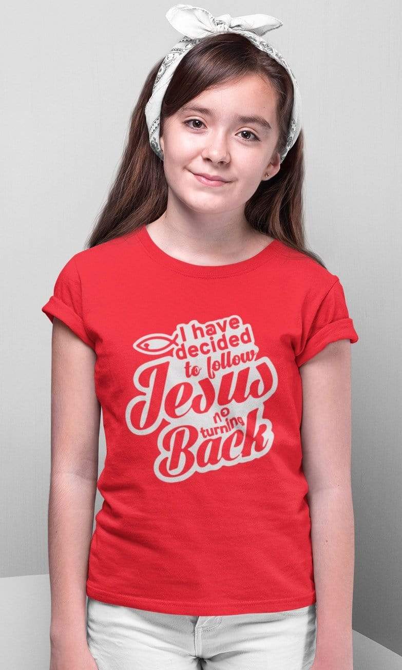 Living Words Kids Round Neck T Shirt Girl / 0-12 Mn / Red I have decided to follow Jesus