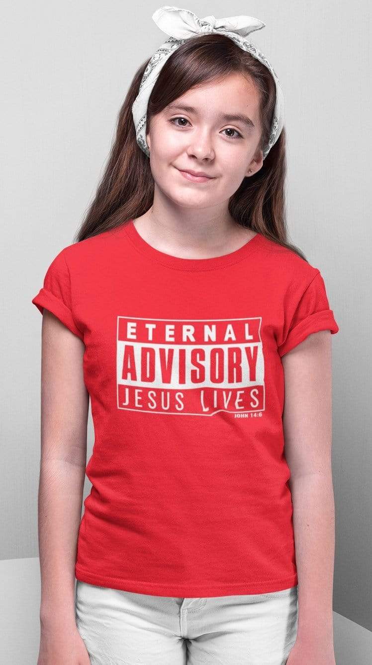 Living Words Kids Round Neck T Shirt Girl / 0-12 Mn / Red Jesus Lives