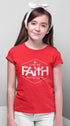 Living Words Kids Round Neck T Shirt Girl / 0-12 Mn / Red Live by faith