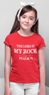 Living Words Kids Round Neck T Shirt Girl / 0-12 Mn / Red The Lord is my Rock - Psalm 18