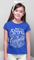 Living Words Kids Round Neck T Shirt Girl / 0-12 Mn / Royal Blue Be strong
