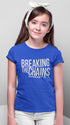 Living Words Kids Round Neck T Shirt Girl / 0-12 Mn / Royal Blue Breaking the chains