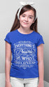 Living Words Kids Round Neck T Shirt Girl / 0-12 Mn / Royal Blue Everything possible