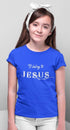 Living Words Kids Round Neck T Shirt Girl / 0-12 Mn / Royal Blue I belong to Jesus