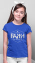 Living Words Kids Round Neck T Shirt Girl / 0-12 Mn / Royal Blue Live by faith