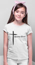 Living Words Kids Round Neck T Shirt Girl / 0-12 Mn / White Amazing Grace - Cross