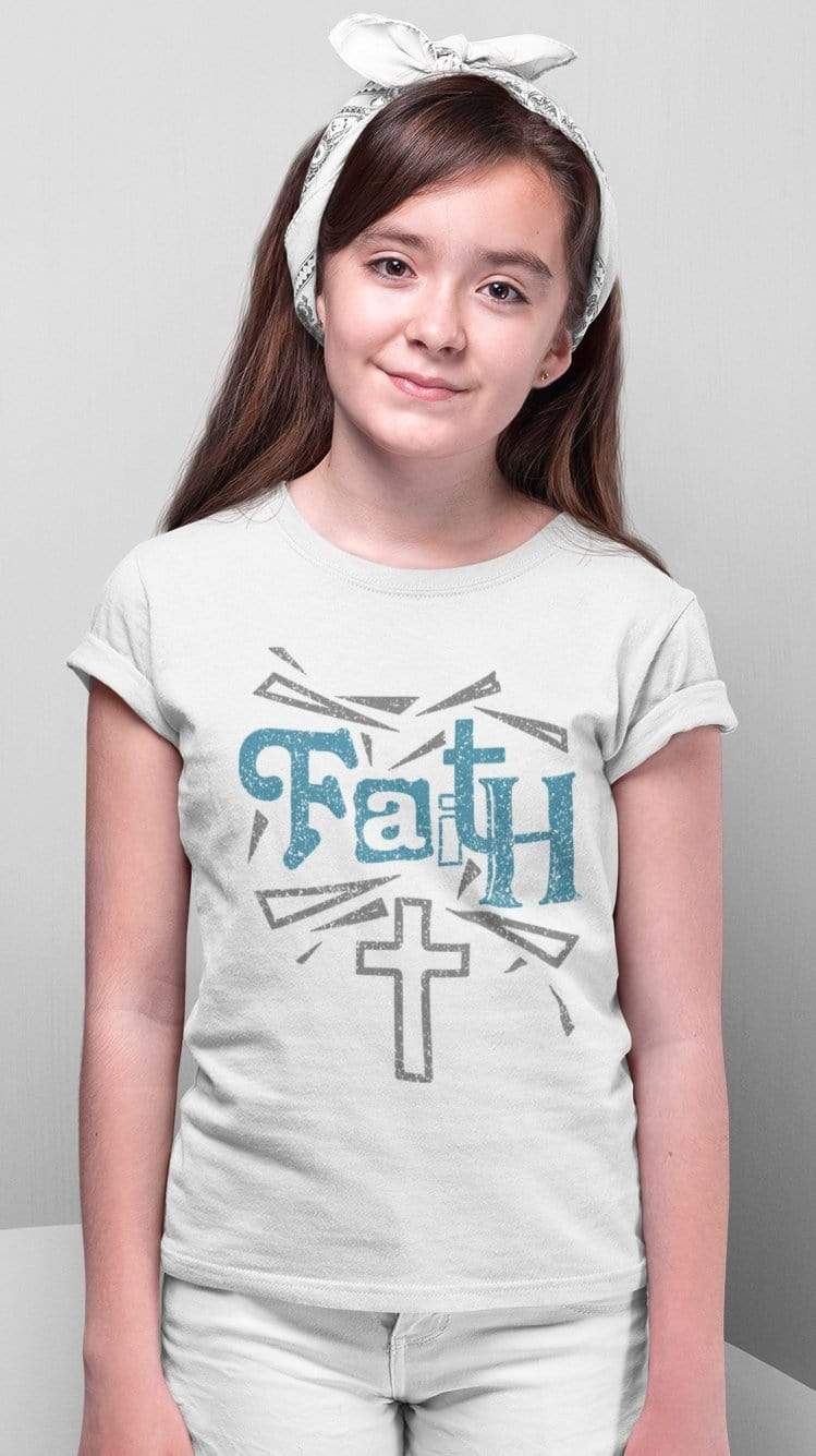 Living Words Kids Round Neck T Shirt Girl / 0-12 Mn / White Faith