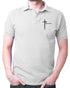 Living Words Men Polo T Shirt S / White Amazing Grace Cross - Polo T Shirt