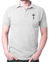 Living Words Men Polo T Shirt S / White Cross - Polo T Shirt