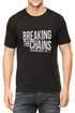 Living Words Men Round Neck T Shirt S / Black Breaking the chains - Christian T-Shirt