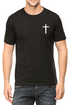 Living Words Men Round Neck T Shirt S / Black Cross - Christian T-Shirt