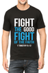 Living Words Men Round Neck T Shirt S / Black Fight the good - Christian T-Shirt
