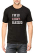 Living Words Men Round Neck T Shirt S / Black I'm so Blessed - Christian T-shirt