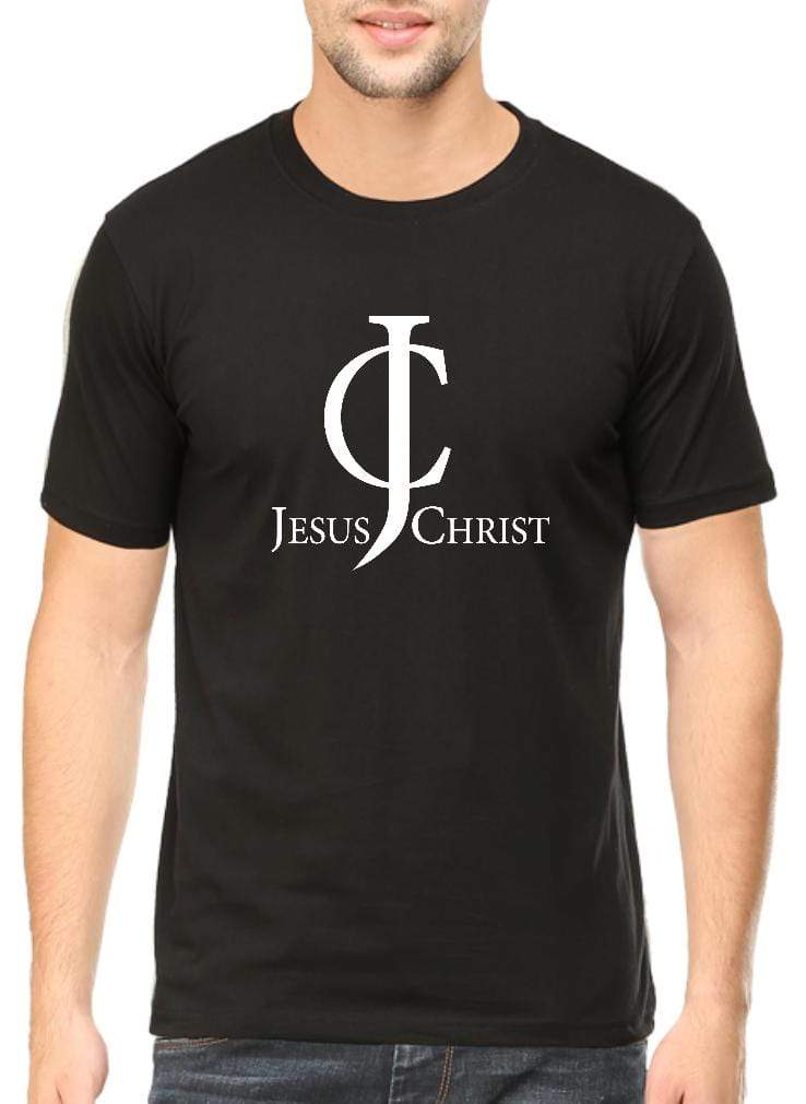 Living Words Men Round Neck T Shirt S / Black Jesus Christ - Christian T-Shirt