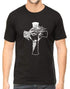 Living Words Men Round Neck T Shirt S / Black Jesus Cross