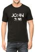Living Words Men Round Neck T Shirt S / Black John 3 16 - Christian T-Shirt